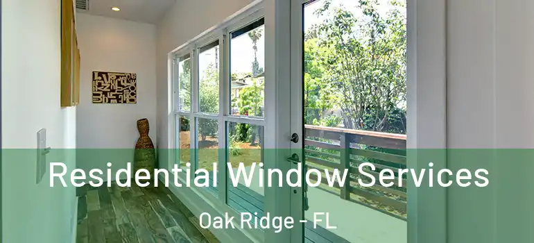  Residential Window Services Oak Ridge - FL